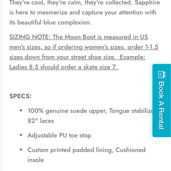 Moonlight roller skates SAPPHIREBlue
Orig:269.00 with 70.00 worth of new wheels - Picture 14 of 14